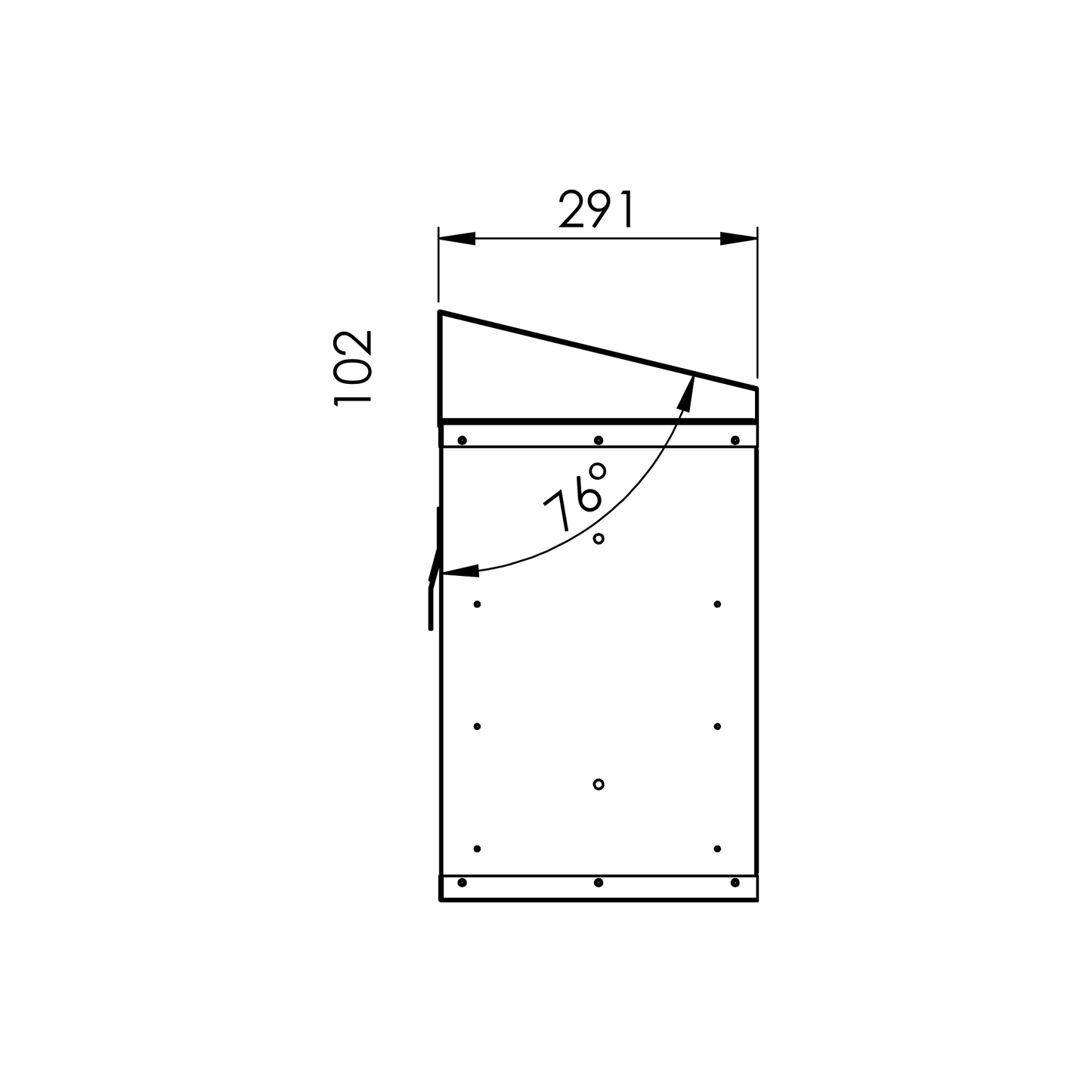 Snedtak fastighetsbox RENZ Classic Liggande Dubbel - Renz Shop