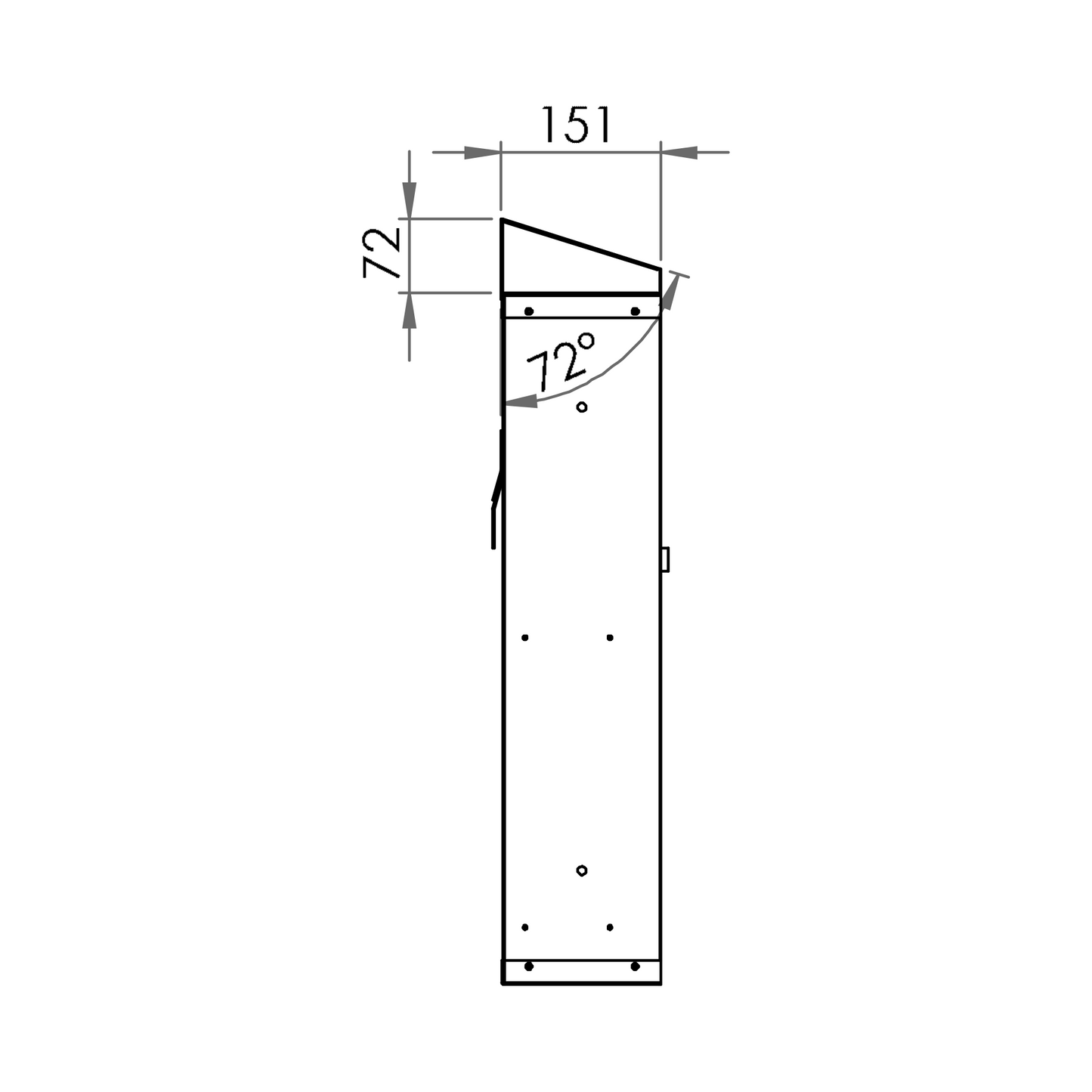 Snedtak fastighetsbox RENZ Classic Stående Dubbel - Renz Shop