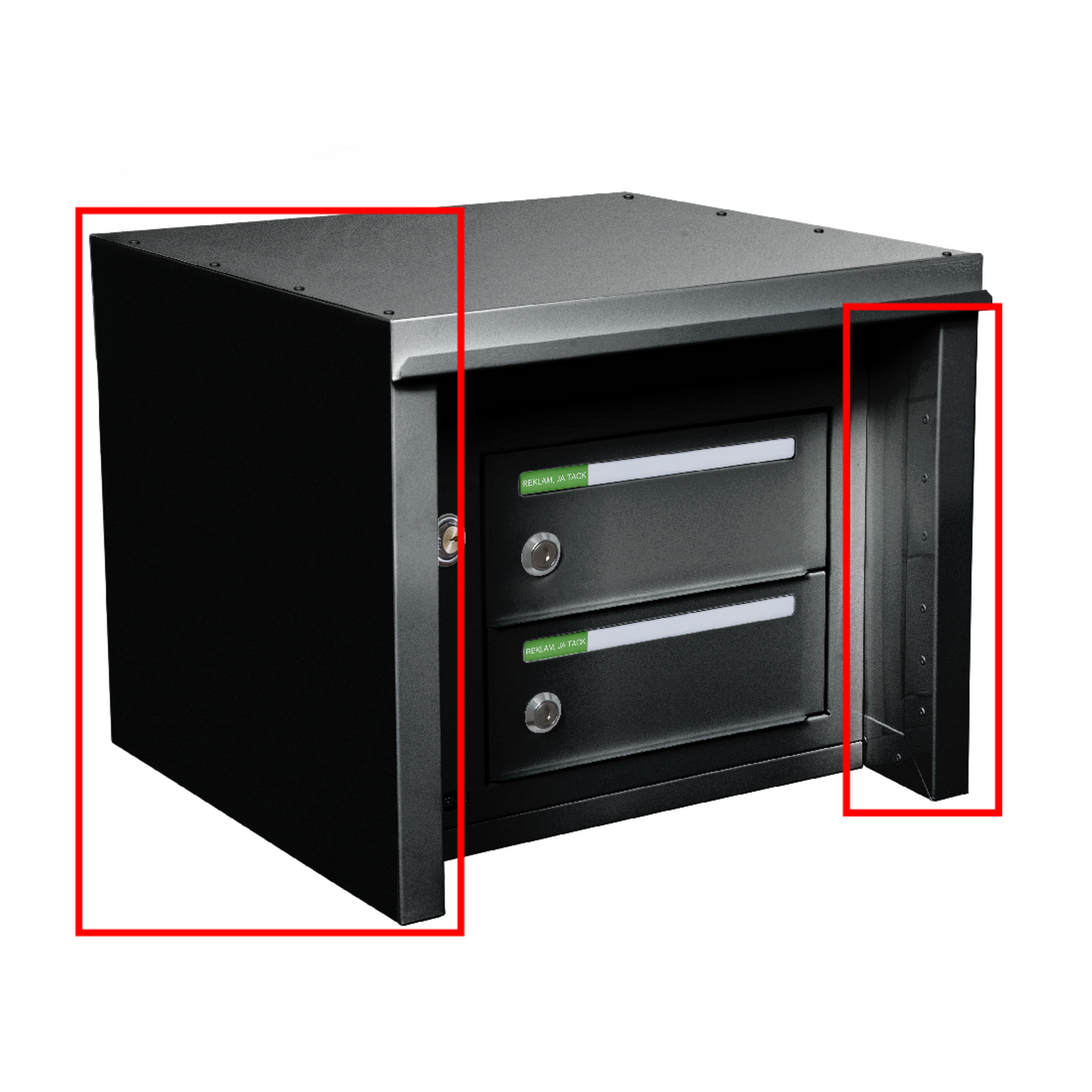 Sidostycken fastighetsbox RENZ Classic Utomhus 2 fack