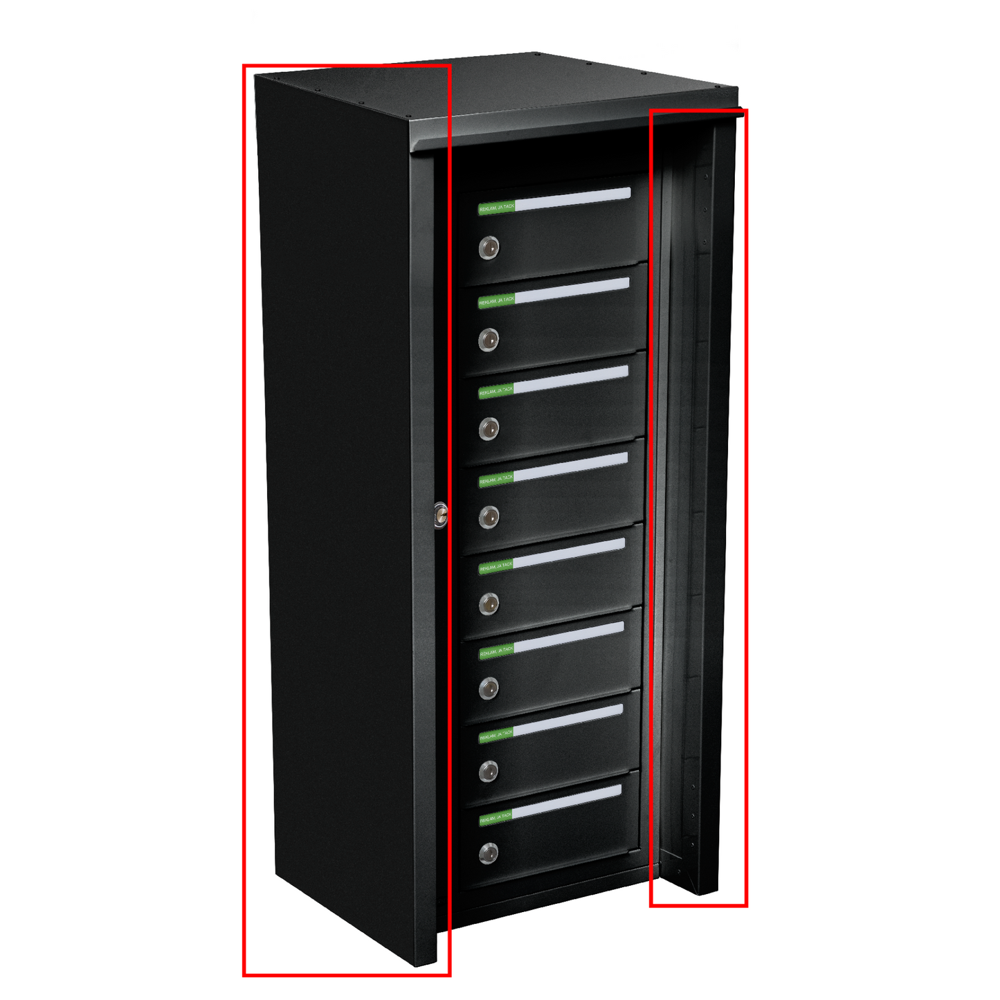 Sidostycken fastighetsbox RENZ Classic Utomhus 8 fack