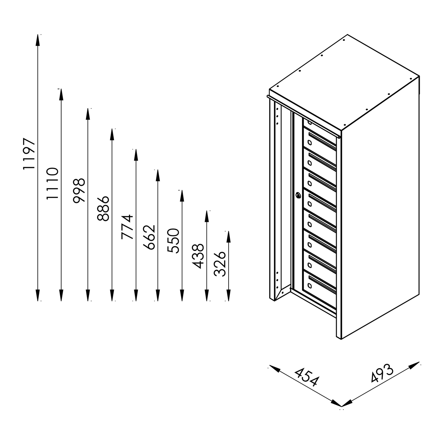RENZ Classic Utomhus 1x8 fack