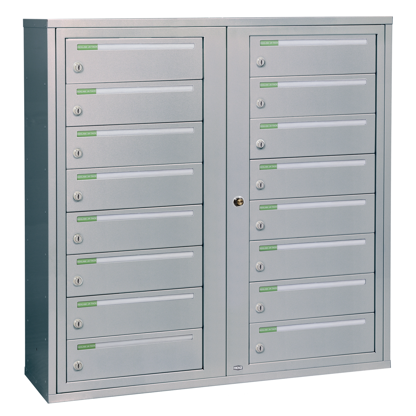 Fastighetsbox RENZ Classic Liggande 2x8 fack - Renz Shop