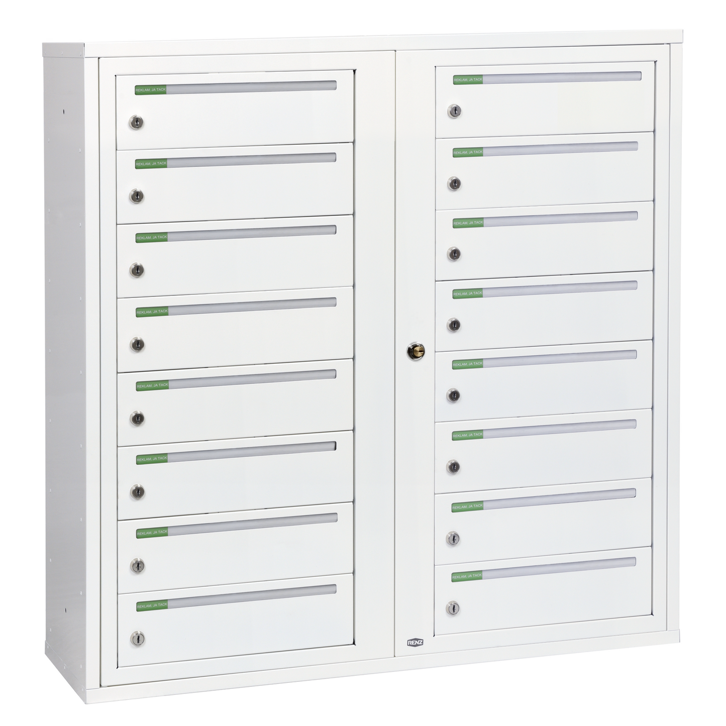 Fastighetsbox RENZ Classic Liggande 2x8 fack - Renz Shop