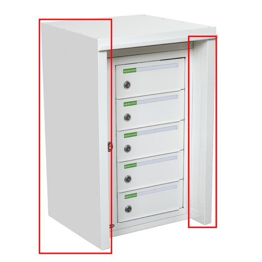 Sidostycken fastighetsbox RENZ Classic Utomhus 5 fack