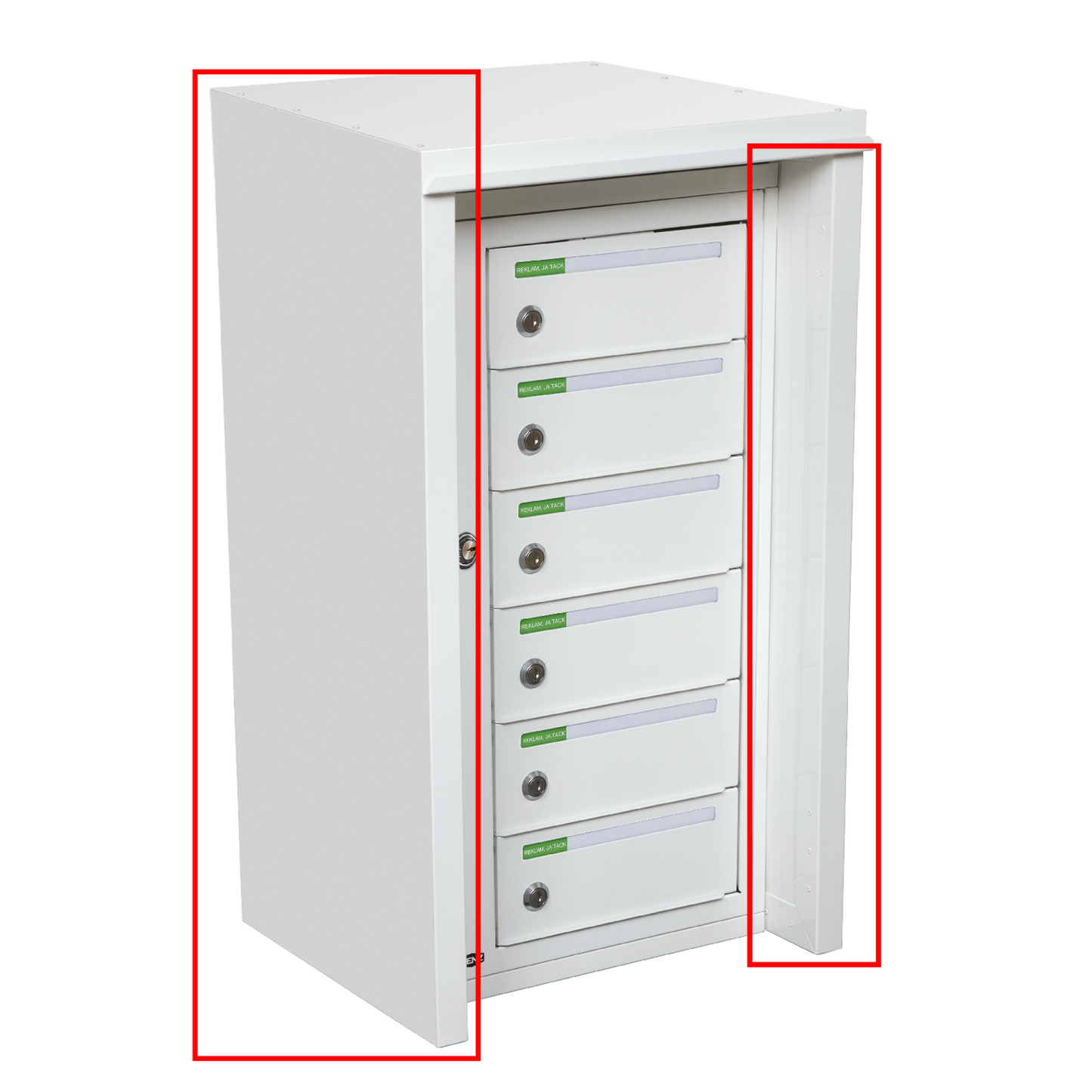 Sidostycken fastighetsbox RENZ Classic Utomhus 6 fack
