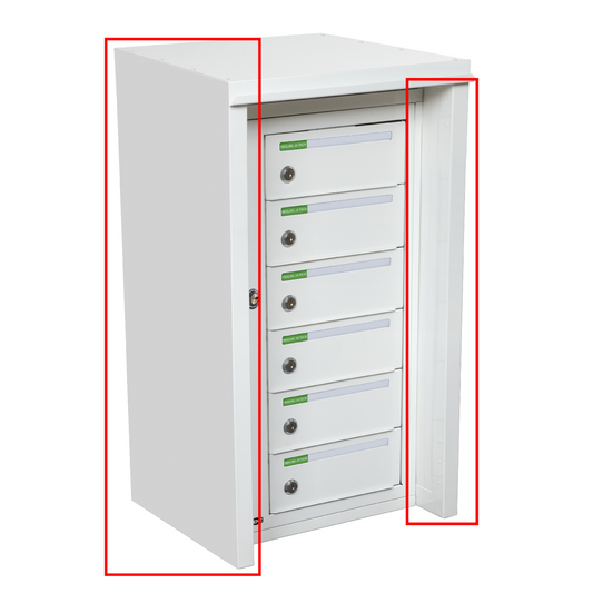Sidostycken fastighetsbox RENZ Classic Utomhus 6 fack