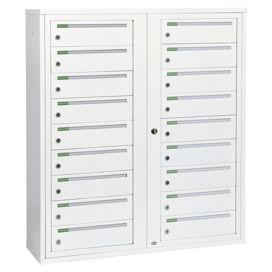 Fastighetsbox RENZ Classic Liggande 2x9 fack - Renz Shop